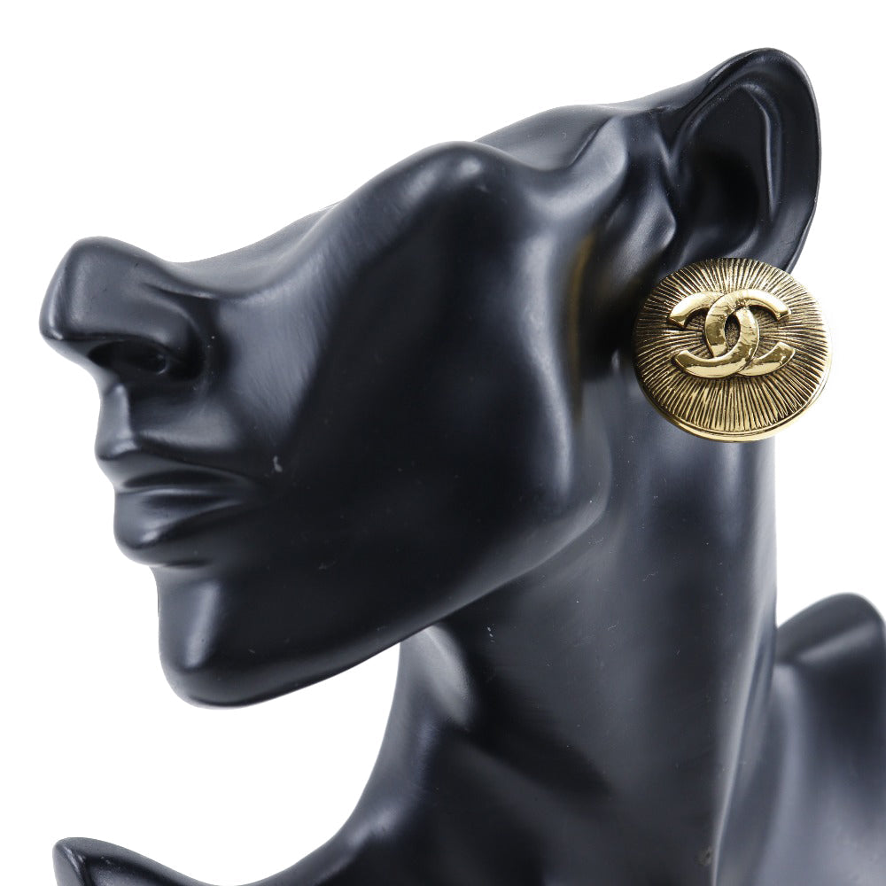 Chanel Coco no mark Gold Plated Earrings