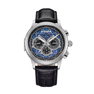Heritor Automatic Apostle Leather Band Watch w/ Day-Date