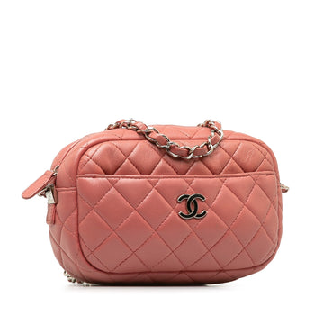 CHANEL Mini Lambskin Camera Case Crossbody Bag