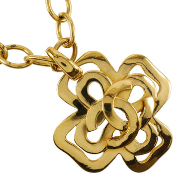 Chanel Coco no mark Cross Necklace Gold Plated
