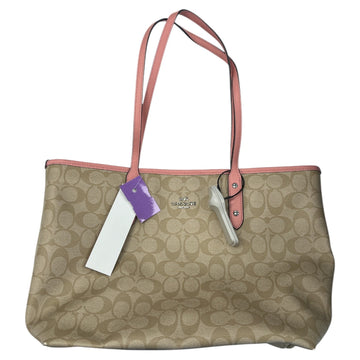 Handbag Designer By Coach In Tan, Size:Large