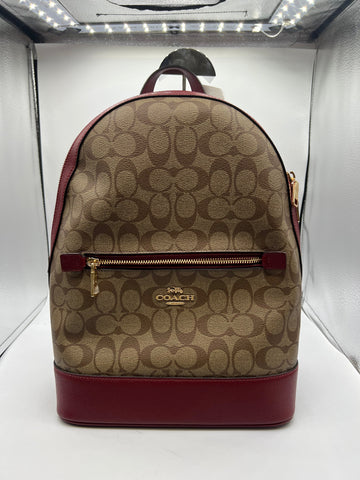 BACKPACK DESIGNER by COACH In BROWN & RED, Size: LARGE