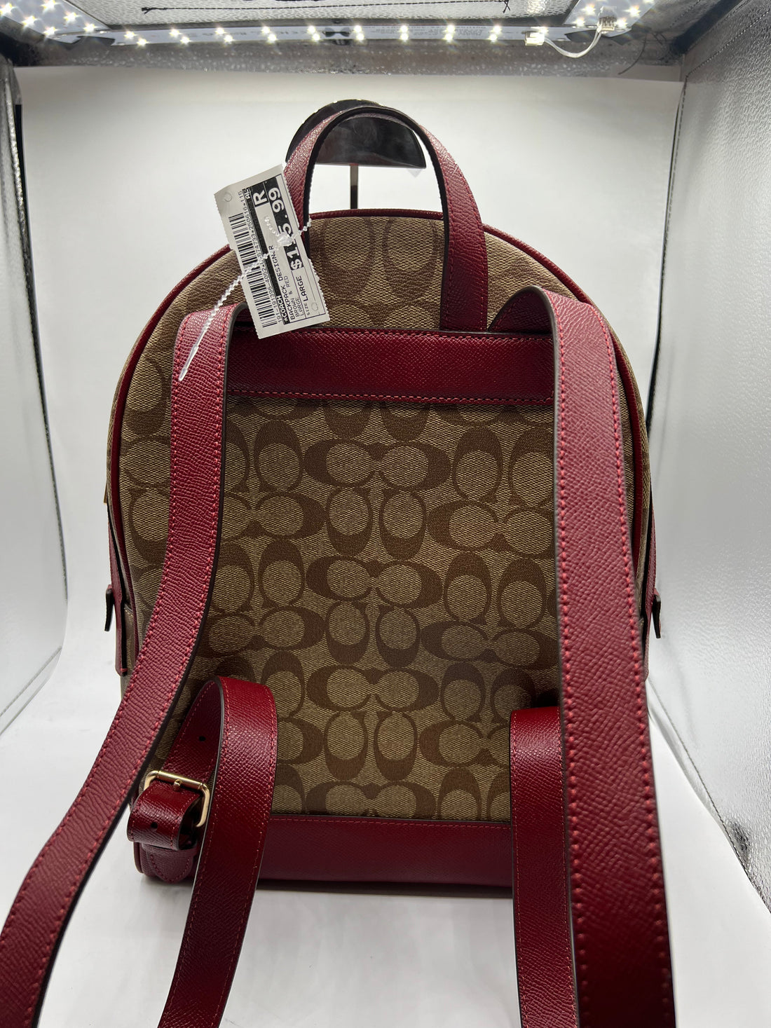 BACKPACK DESIGNER by COACH In BROWN & RED, Size: LARGE