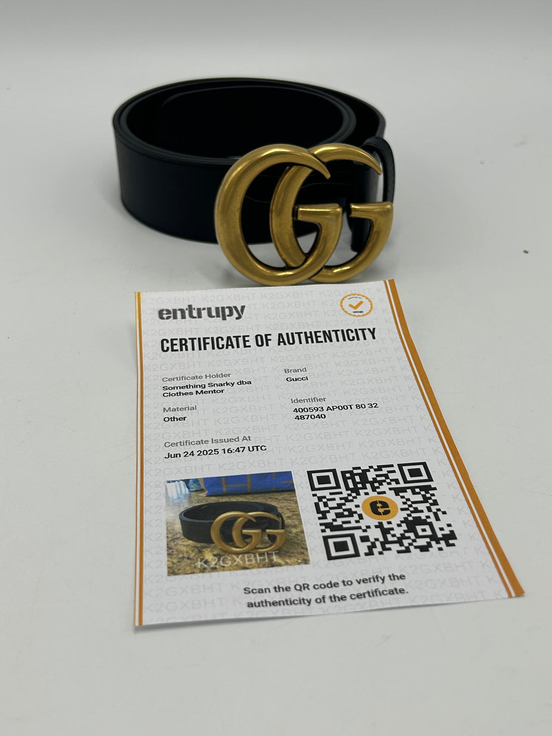 Belt Luxury Designer By Gucci, Size: 80/32