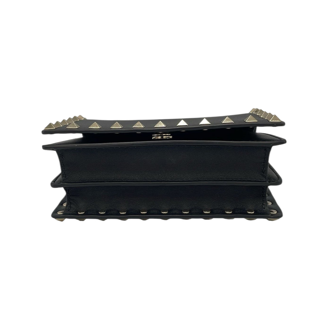 Valentino Clutch on Chain Black Rockstud Leather