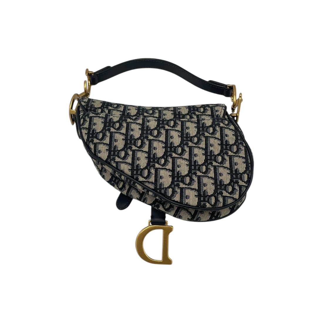 Dior Saddle Bag Blue Oblique Jacquard Canvas