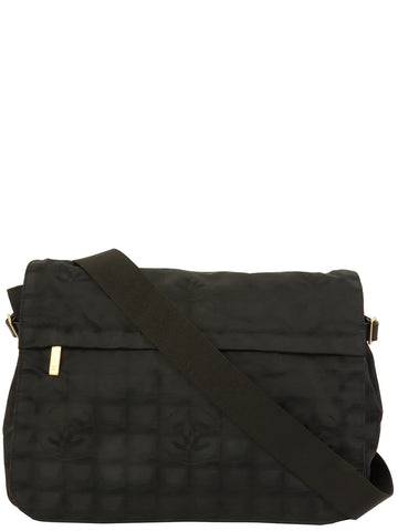 Top Quality Chanel Around 2005 Made New Travel Nylon Shoulder Bag Black