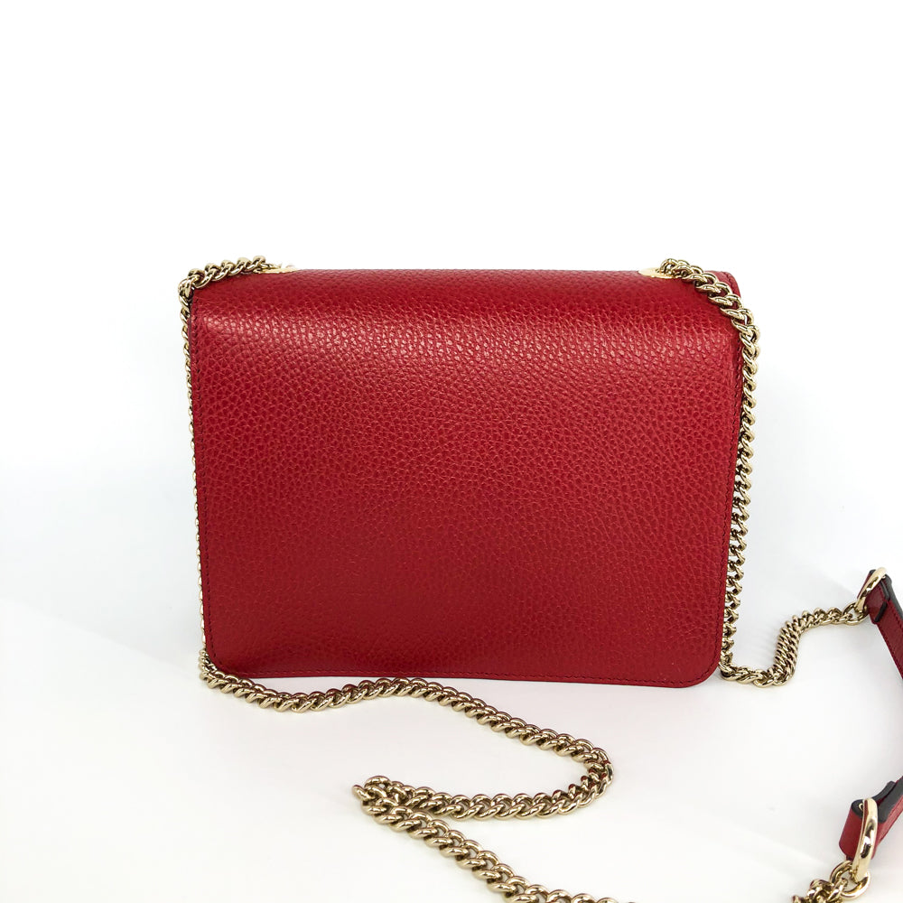Gucci Interlocking GG CalBNkin Leather Crossbody Bag with GHW