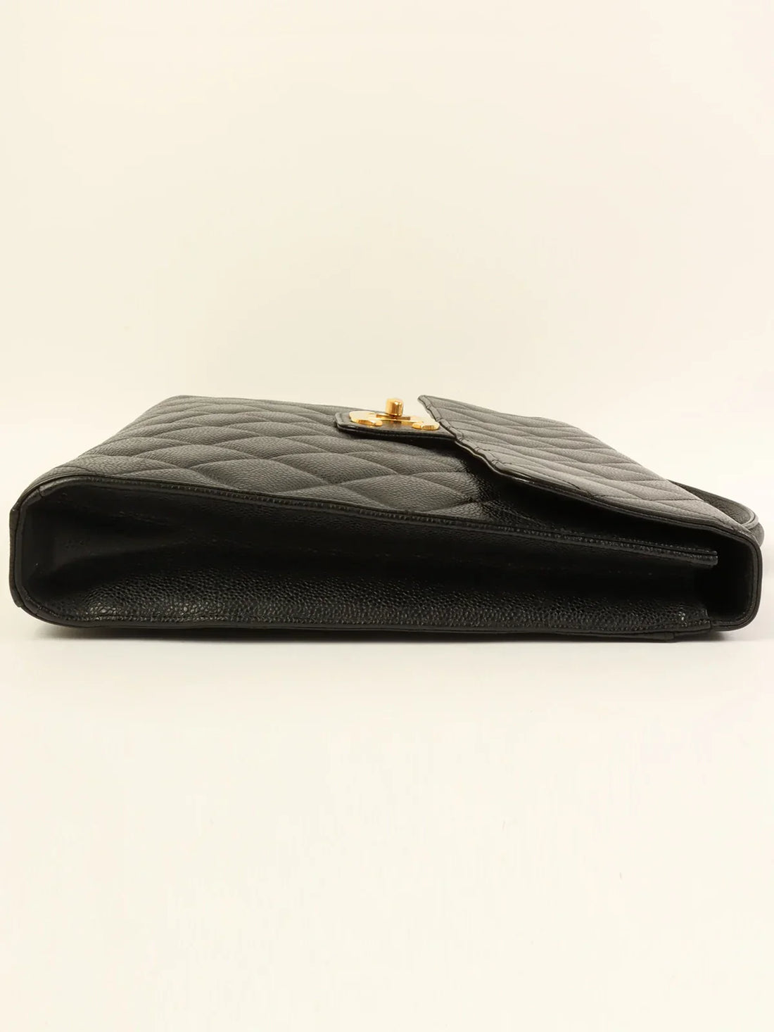 Top Quality Chanel Caviar Skin Turn-Lock Briefcase Black
