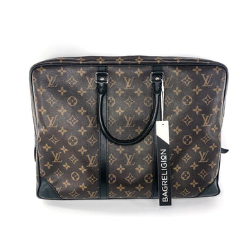 Louis-Vuitton Porte-Documents Voyage Monogram Leather Laptop bag