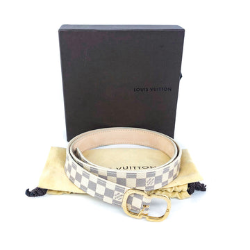 Louis-Vuitton Mini 25mm Belt in Damier Azur
