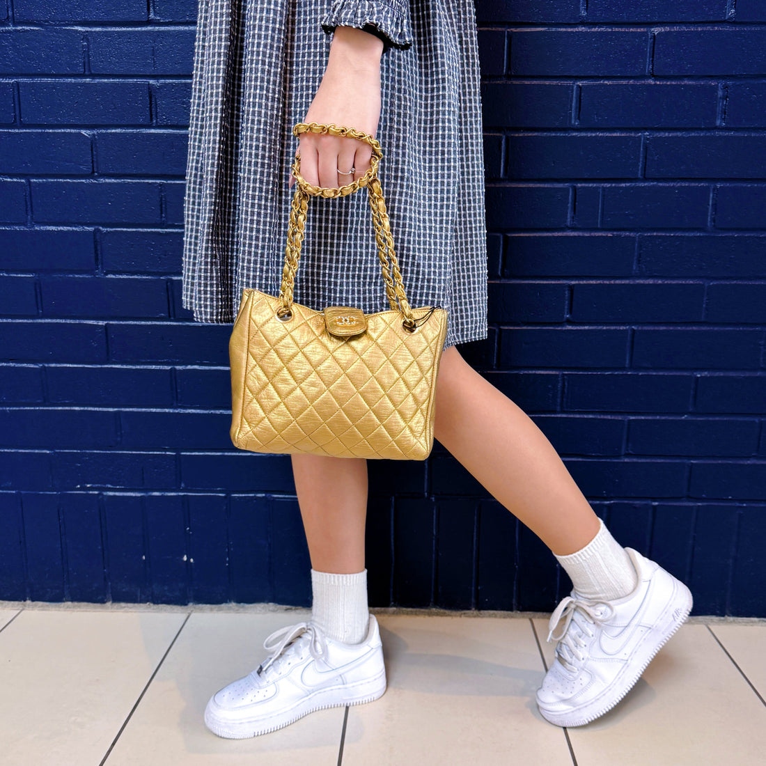 CHANEL Limited Edition Crystal CC Logo Shoulder Bag