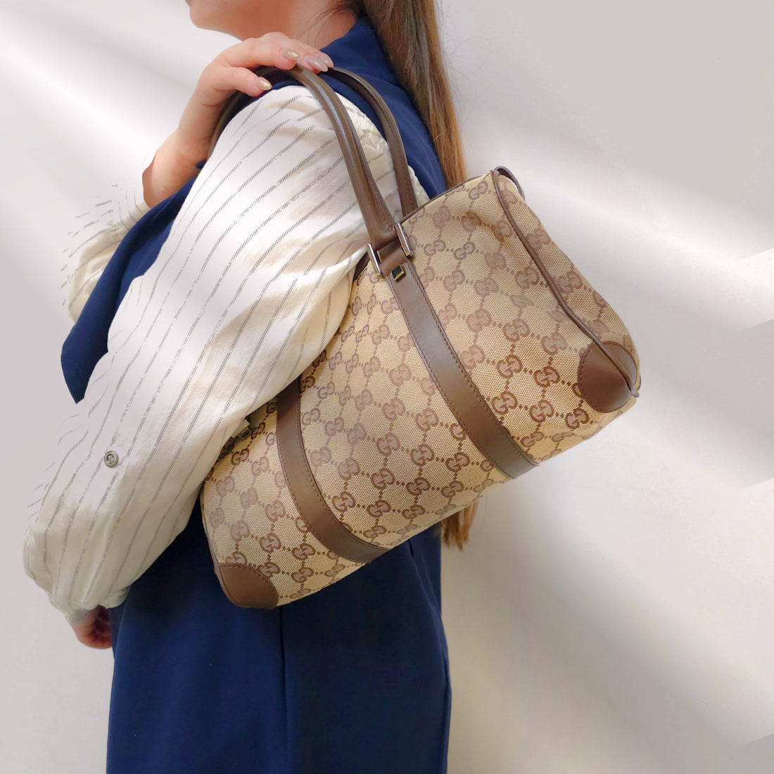 Gucci Abbey Boston GG Canvas Bag TWS