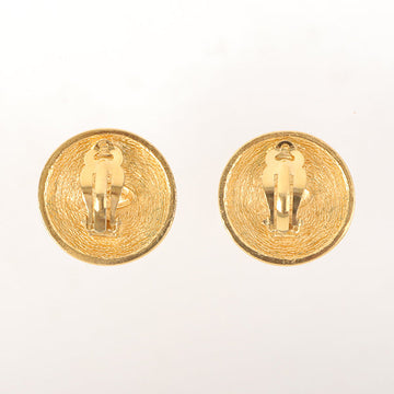 Chanel Quilting Desgin Round Cc Mark Earrings