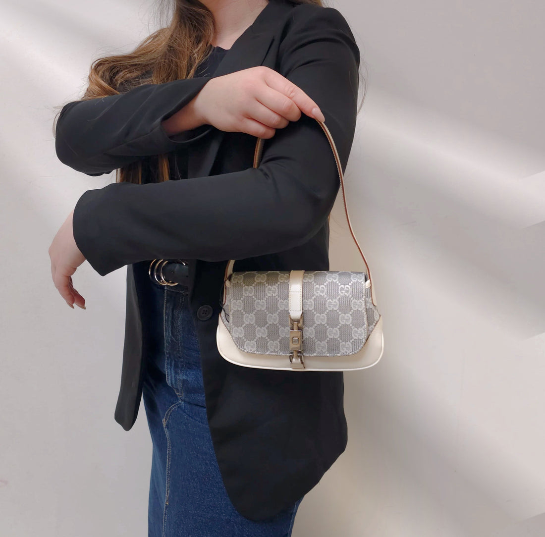 Gucci GG Canvas Mini Jackie O Shoulder Bag TWS