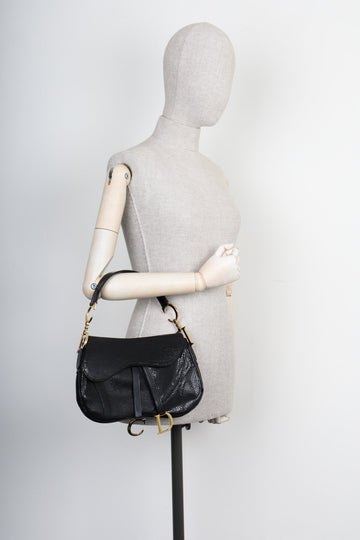 CHRISTIAN DIOR  Double Saddle Bag Black