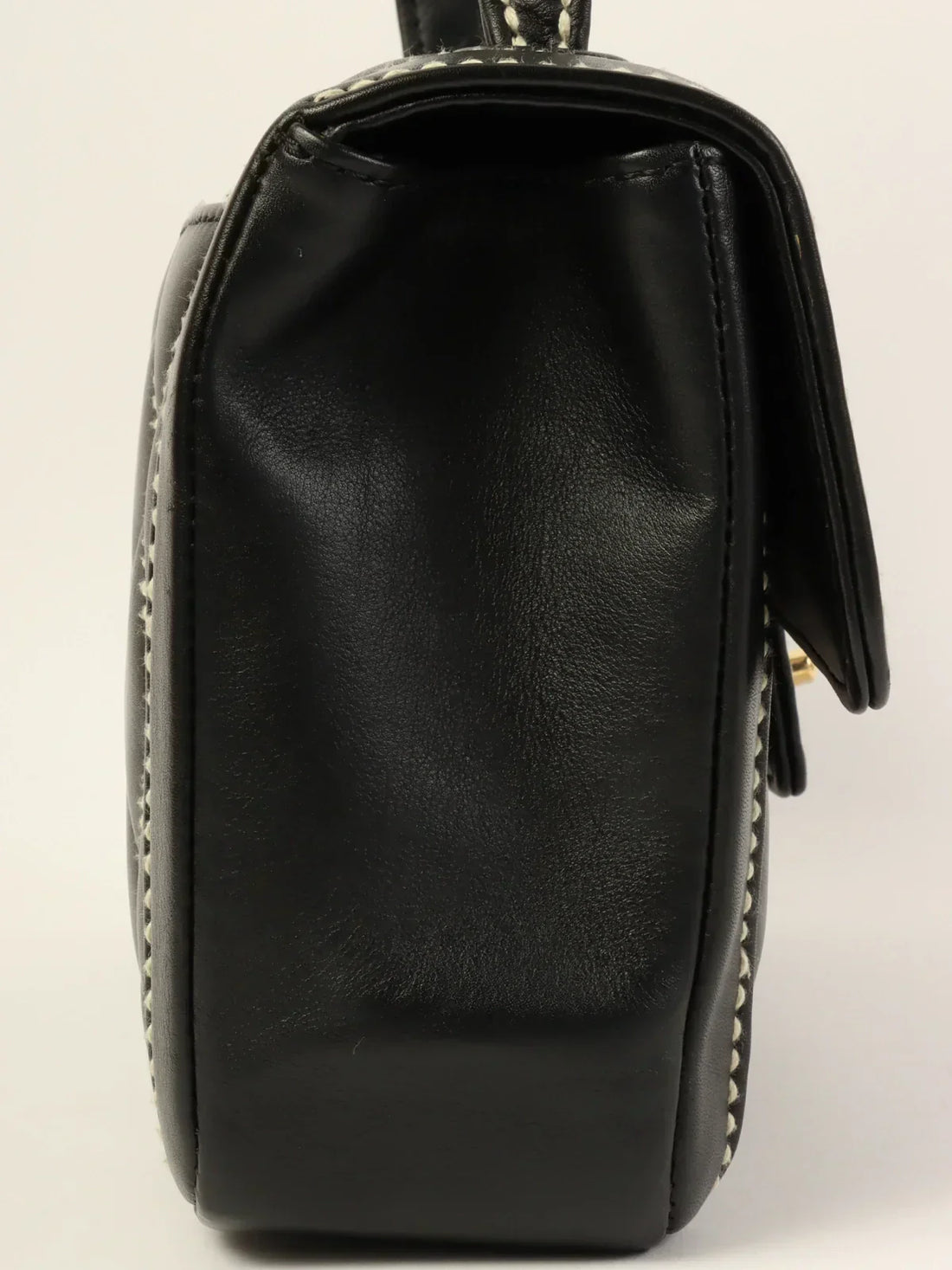 Chanel Around  Made Wild Stitch Turn-Lock Top Handle Bag Black