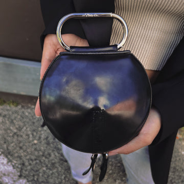 3.1 Phillip Lim Black Alix Circle Leather Clutch