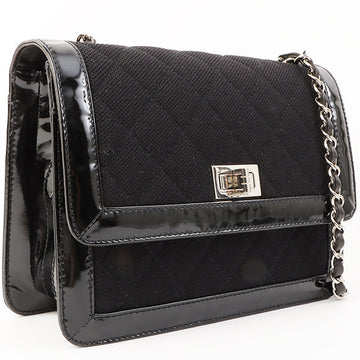 Chanel Around 2000 Made Canvas New 1:1 Rep Combination 2.55 Chain Shoulder Bag Black