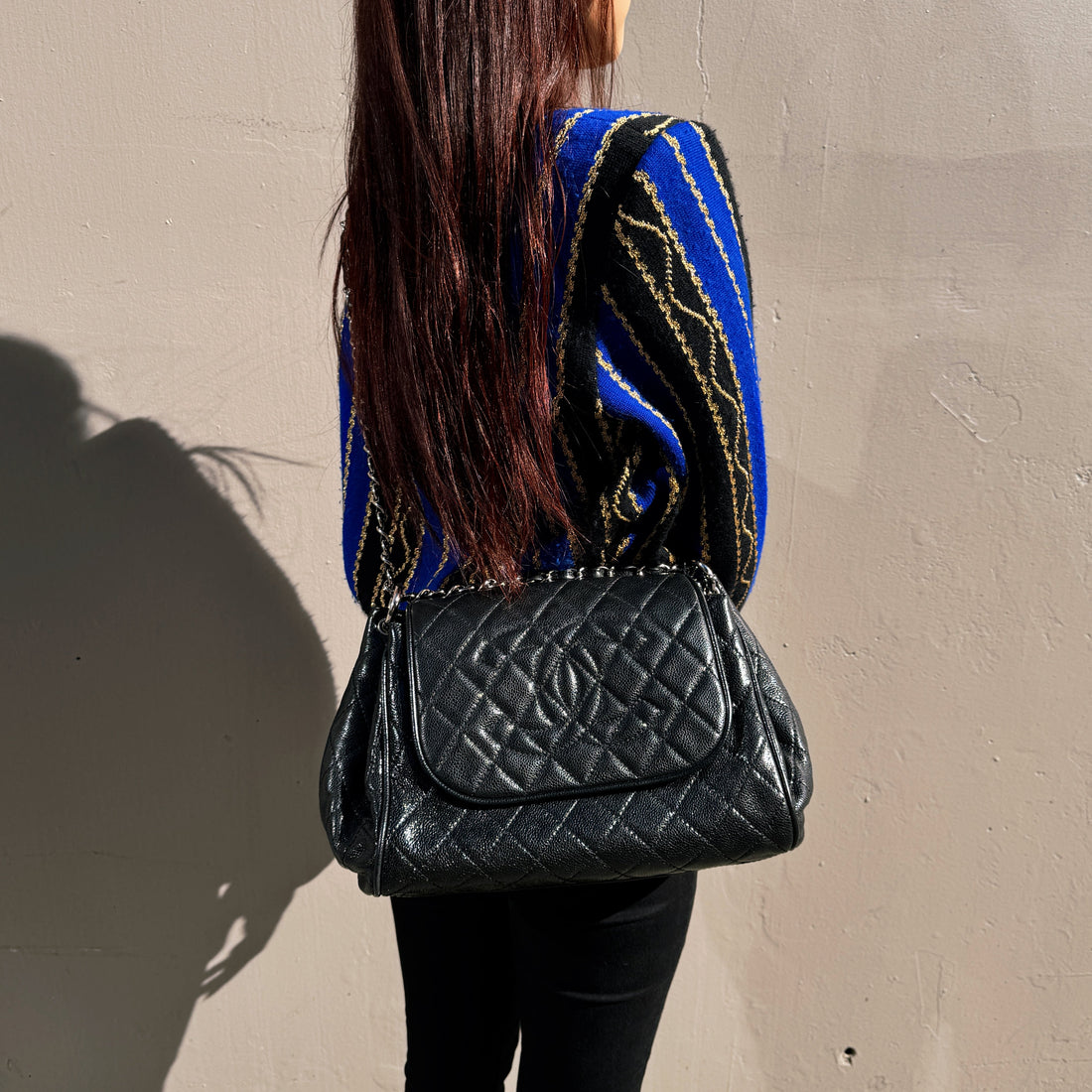 Chanel Caviar Quilted Timeless Accordion Flap Black TWS