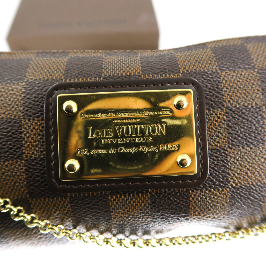 Louis-Vuitton Eva Damier Ebene Clutch