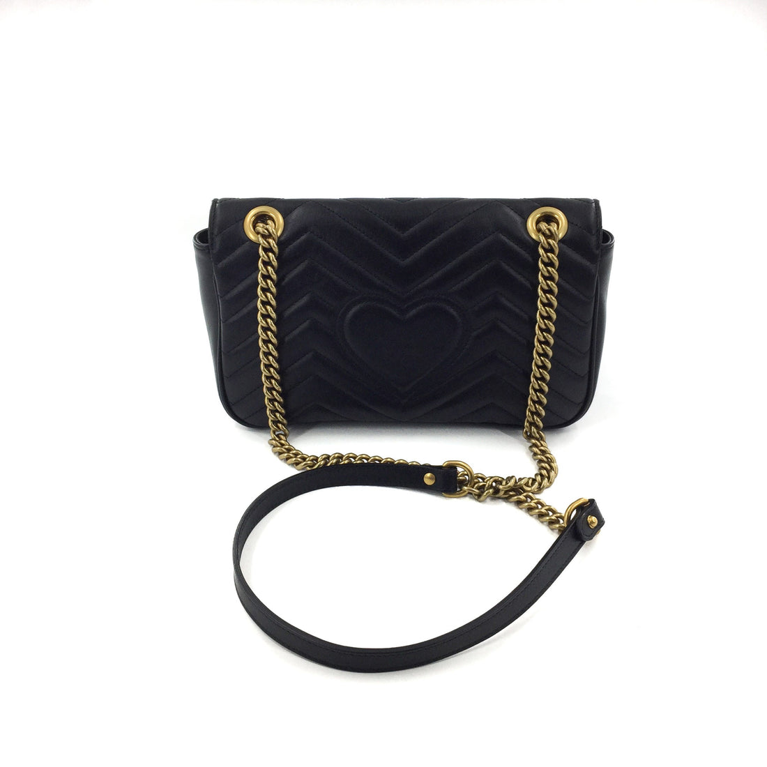 Gucci GG Marmont Black Small Matelassé Shoulder Bag