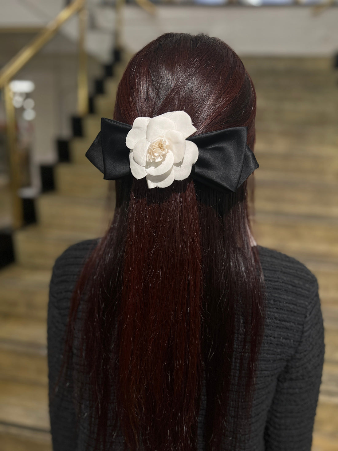 Chanel Silk Camellia Ribbon Year 2000s (JX2434)