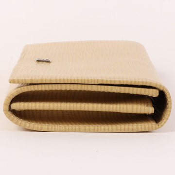 FENDI Logo Plate Ling Wallet Beige