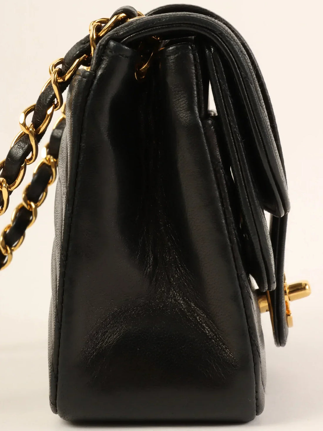 Top Quality Chanel Around 1992 Made Turn-Lock Shoulder Bag Mini Black