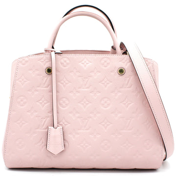 Louis-vuitton Montaigne MM Pink Monogram Empreinte Leather