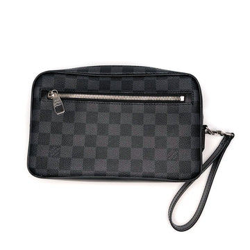 Louis-Vuitton Kasai Clutch Damier Graphite Leather Men's