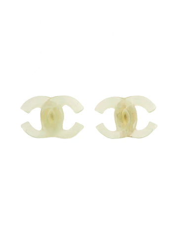 Top Quality Chanel 2001 Made Cc Mark Earrings Mint Green