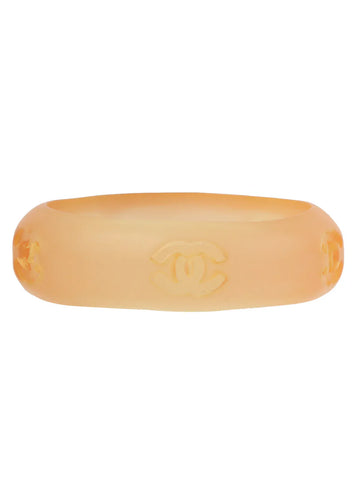 Top Quality Chanel 1996 Made Cc Mark Bangle Clear/Orange
