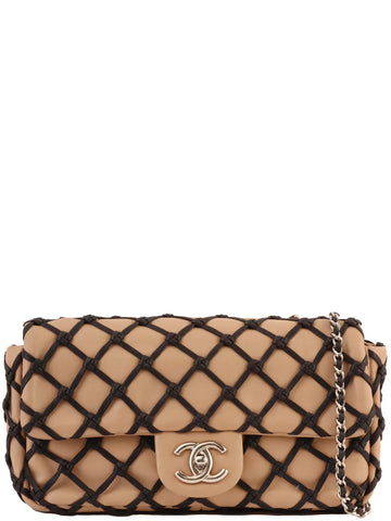 Chanel Around  Made Clochette Turn-Lock Chain Shoulder Bag Beige/Black