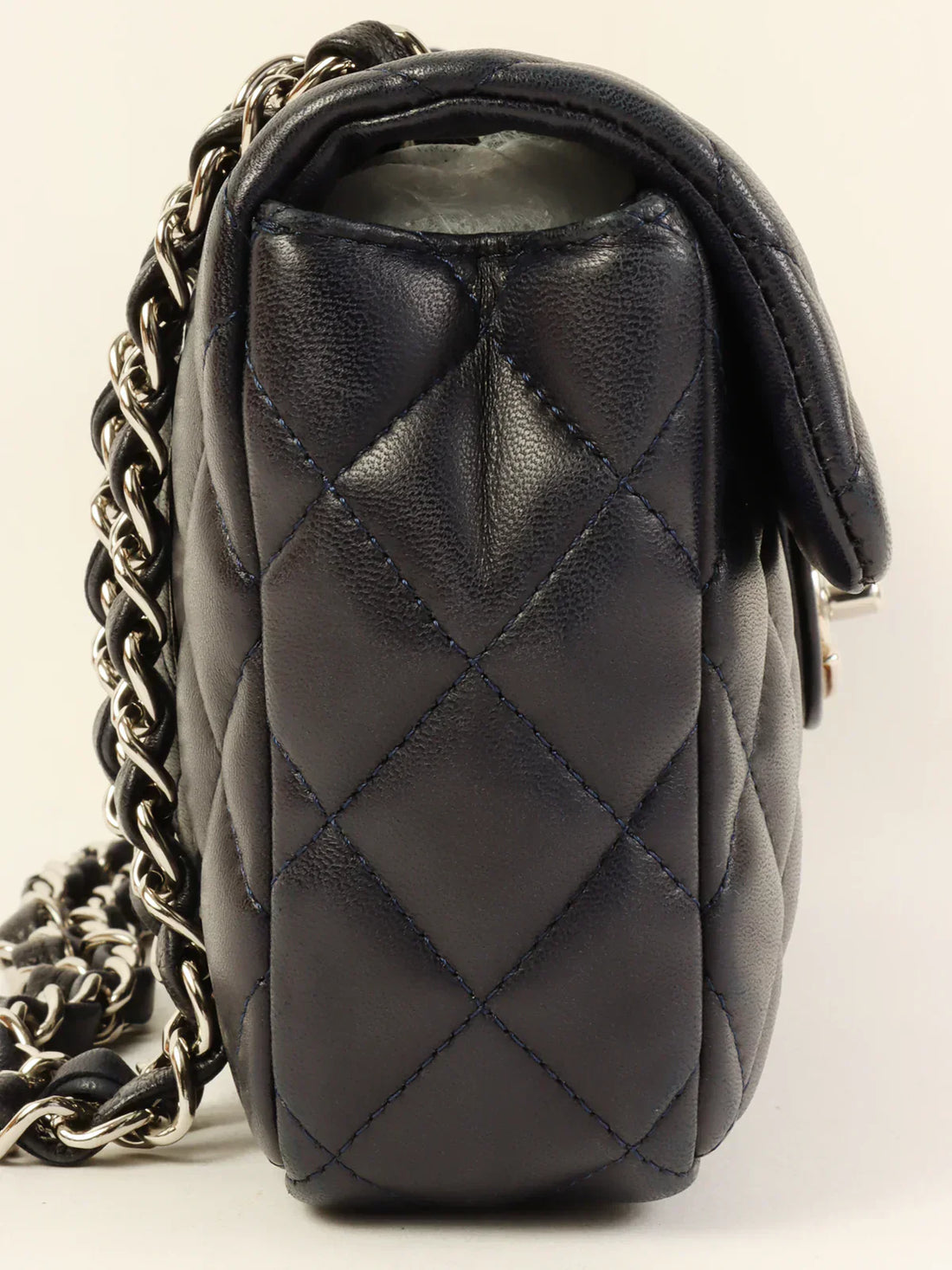 Chanel Around  Made East West Classic New Chain Bag Navy