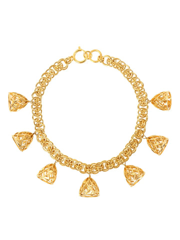 Top Quality Chanel Bird Cage Cc Mark Swing Necklace Gold