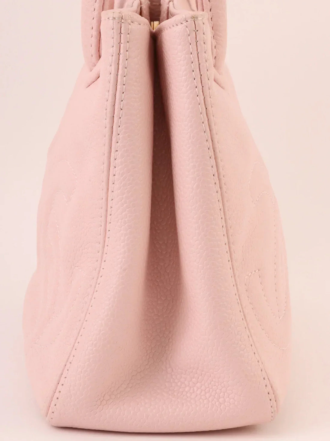Chanel Around  Made Triple Cc Mark Stitch Top Handle Bag Pastel Pink