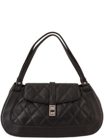 Top Quality Chanel Around 2005 Made Caviar Skin 2.55 Shoulder Bag Black