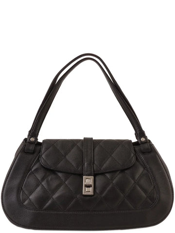 Chanel Around  Made Caviar Skin . Shoulder Bag Black