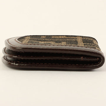 FENDI Ff Zucca Pattern Coin Case Brown