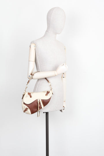 CHRISTIAN DIOR  Saddle Bag Gold & Brown