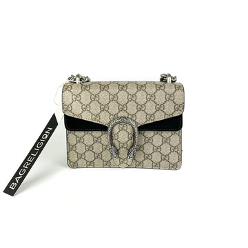 Gucci Dionysus GG Supreme Mini Shoulder Bag with black interior