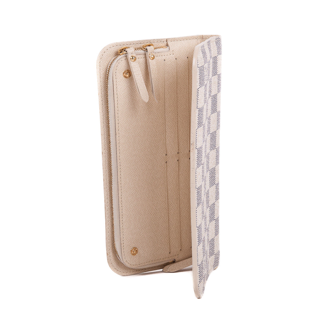 Louis-Vuitton Insolite wallet in Damier Azur with GHW