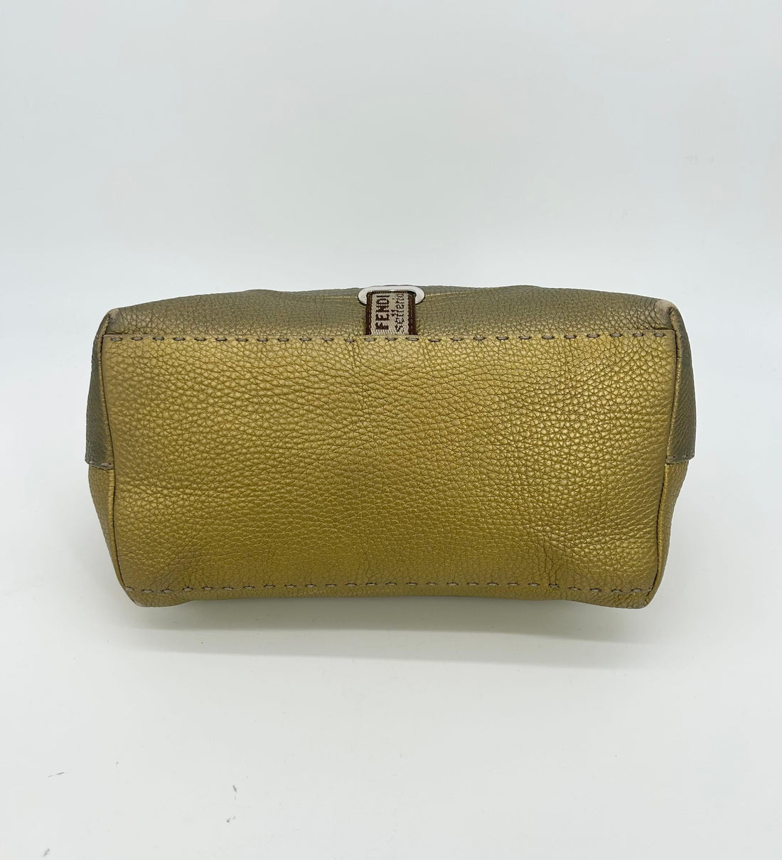 FENDI Selleria Villa Borghese Gold Leather Tote