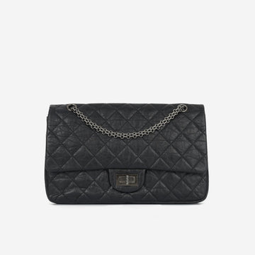 Chanel - Maxi 2.55 Handbag - Black Quilted Aged CalBNkin RHW - 2011 -