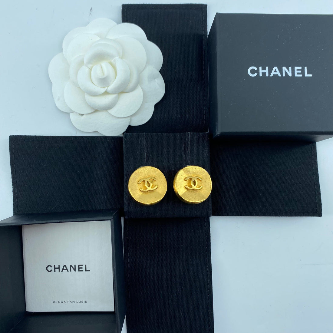 Chanel  gold ear clips