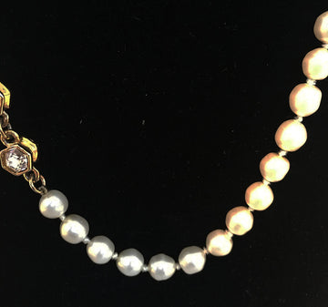 Chanel  Pearl and Crystal Beaded Necklace