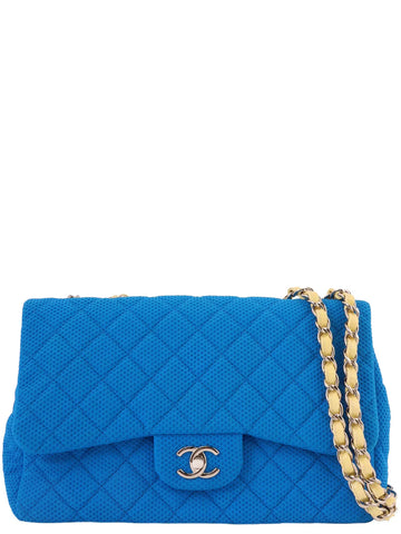 Chanel Around  Made Cotton New 1:1 Rep Combination Turn-Lock Chain Shoulder Bag Blue/Cream