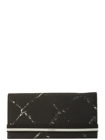 Chanel Around  Made Travel Nylon Long Wallet Black
