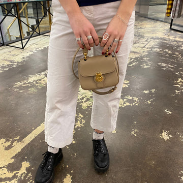 Burberry Tan leather mini DK88 top handle bag